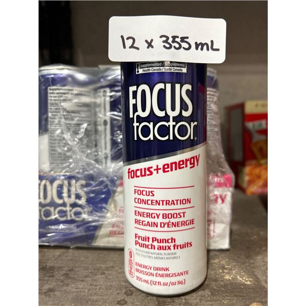 Focus Factor Focus + Energy Energy Drink 12 x 355 mL