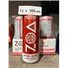 Image 2 : Case of 12 ZOA Energy Drinks, 355mL, Strawberry Watermelon Flavor