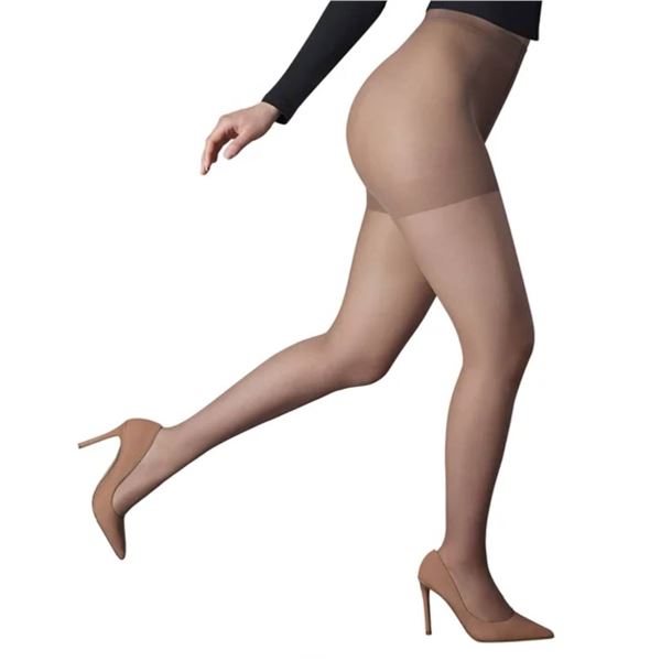 Package of 6 – Silks Run-Resistant Control Top Pantyhose, Beige, Size C