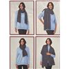 Image 1 : Lemon Charcoal Scarf 90 Percent Wool 10 Percent Cashmere One Size