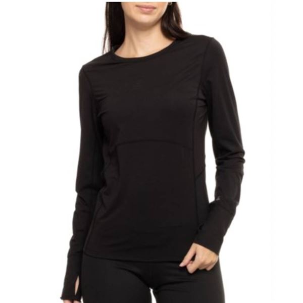 Lole Merino Women’s Baselayer Top, Black, Size Medium (M/M)