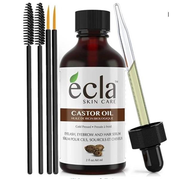 Lot of 2 – Ecla Skin Care Organic Castor Oil – Eyelash, Eyebrow, and Hair Serum, 6