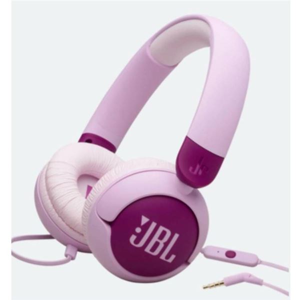 JBL Junior 320 Kids’ Wired On-Ear Headphones with Mic – Pink