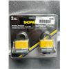 Image 2 : Shopmaster Weather Resistant Laminated Steel Padlocks 1.5 Inch 2-Pack