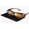 Image 1 : LJIMI Night Vision Over Glasses with Yellow Lenses, Tortie Frame