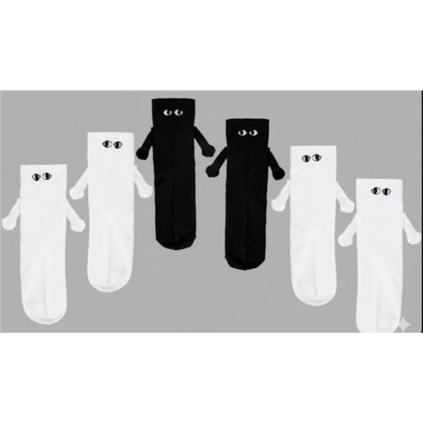 3 Pairs Hand Holding Socks, Friendship Socks Holding Hands Socks Couple Socks Funny Cute Magnetic Su