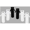 Image 1 : 3 Pairs Hand Holding Socks, Friendship Socks Holding Hands Socks Couple Socks Funny Cute Magnetic Su