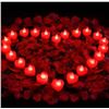 Image 1 : AMAGIC 24 Pack Heart Red Tealights with 2000 Pas Artificial Petals, Battery Operared Candles Led Tea