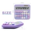 Image 1 : Electronic Calculator With Multi-Color Buttons, Purple
