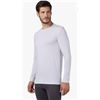 Image 1 : 32 Degrees Heat Men’s Long Sleeve Crew Neck Shirt, 2 Pack, Size M, White/Hi-Blue