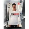 Image 2 : 32 Degrees Heat Men’s Long Sleeve Crew Neck Shirt, 2 Pack, Size M, White/Hi-Blue