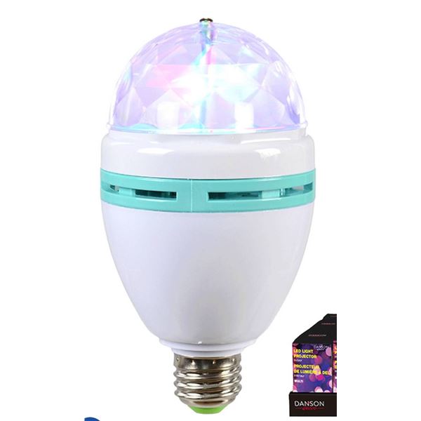 Danson LED Rotating Light Projector Indoor Multi, 4 Units Bulb E27