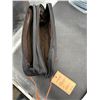 Image 4 : Lubardy Black Leather and Canvas Multi-Zipper Toiletry Bag