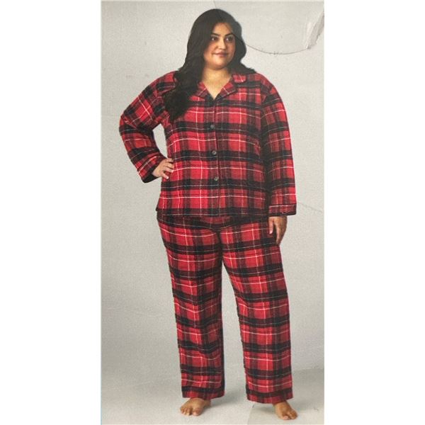 BedHead Pajamas 2-Piece Cotton Pajama Set XL/1X Red Plaid