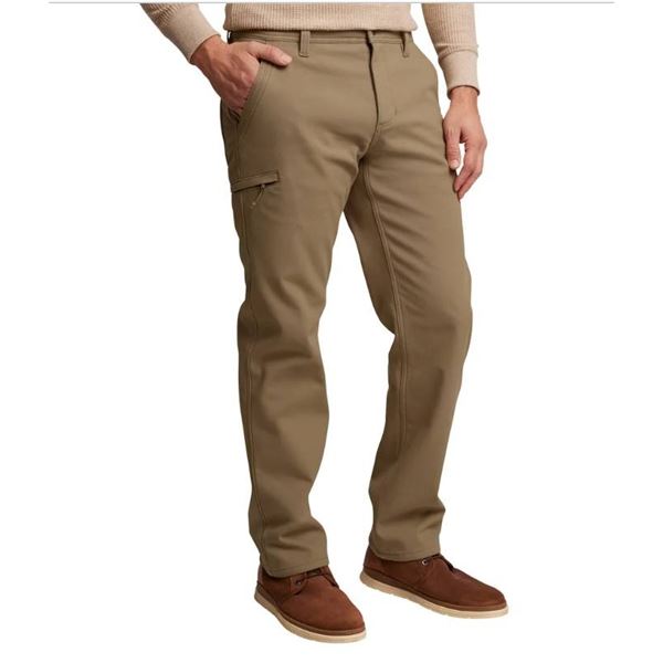 Weatherproof Vintage 34×30 Fleece Lined Utility Pants with Bonded Inner Fleece – Relaxed Fi