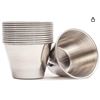 Image 1 : EHomeA2Z Ramekins Stainless Steel Condiment Sauce Cups, Metal Ramekins 12pc