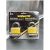 Image 2 : Shopmaster Laminated Steel Padlocks 2 Pack 40mm Weather Resistant