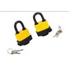 Image 1 : Shopmaster Laminated Steel Padlocks 2 Pack 40mm Weather Resistant