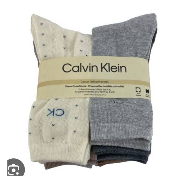 Calvin Klein Women’s Casual Dress Crew Socks – 10 Pairs, Size 4-10