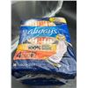 Image 4 : Lot of 2 Ultra Thin Overnight Pads with Flexi-WingsPack of 38  Size 4