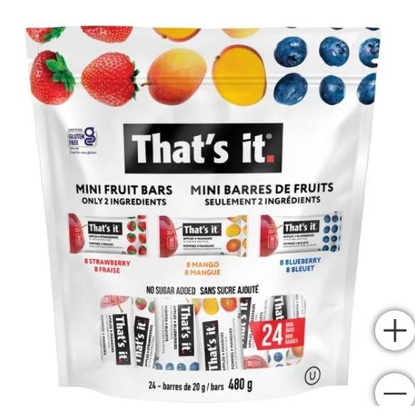That’s It Mini Fruit Bars 24-Pack Multipack with No Sugar Added