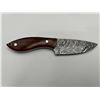Image 3 : Damascus Steel Fixed Blade Knife With Wood Handle and Sheath