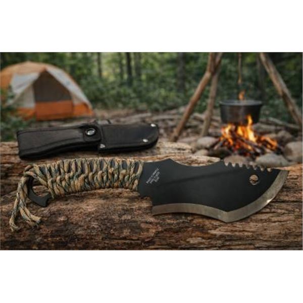 10.5″ Defender Xtreme Hunting Knife Full Tang with Camo Nylon Wrapped Handle