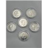Image 3 : Six Canada 50 Cents Coins Featuring Queen Elizabeth II and Coat of Arms