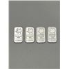 Image 2 : Four 1-Gram .999 Fine Silver Bars with Maple Leaf Design