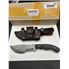 Image 5 : Poshland TR-1168 Knife with Black Micarta Handle and Leather Sheath