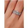 Image 1 : Sterling Silver Wedding Ring Set with Cubic Zirconia Stones