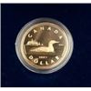 Image 1 : 1987 Canadian Gold Plated Silver Dollar Featuring Loon Design