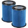 Image 1 : 2 Pack VF5000 Filter with Foam Sleeve, Blue Pleated Design