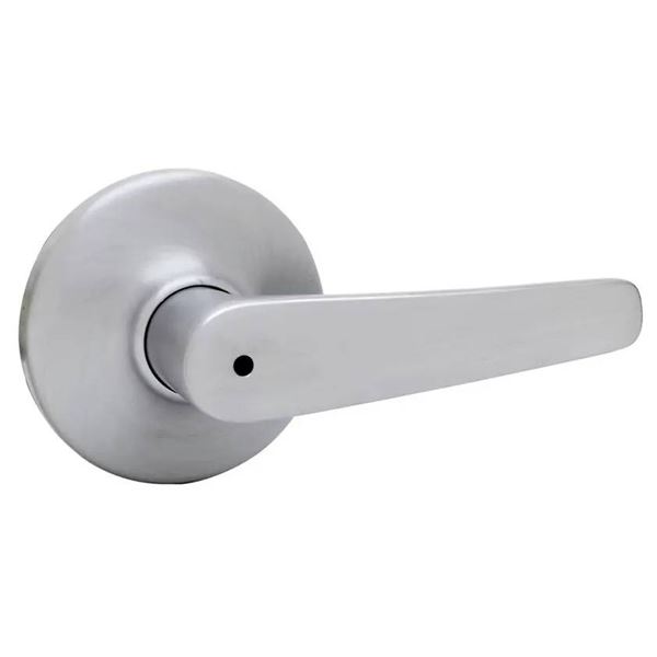 LOT OF 6 Weiser Elements Series Privacy Door Lever, Satin Chrome, Model 9GLC3310-052