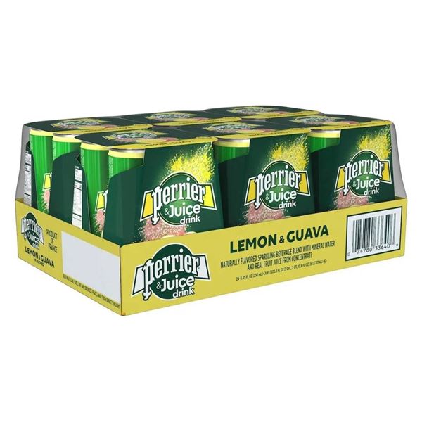 Perrier & Juice Lemon and Guava 4 x 6-Pack of 330 mL Cans