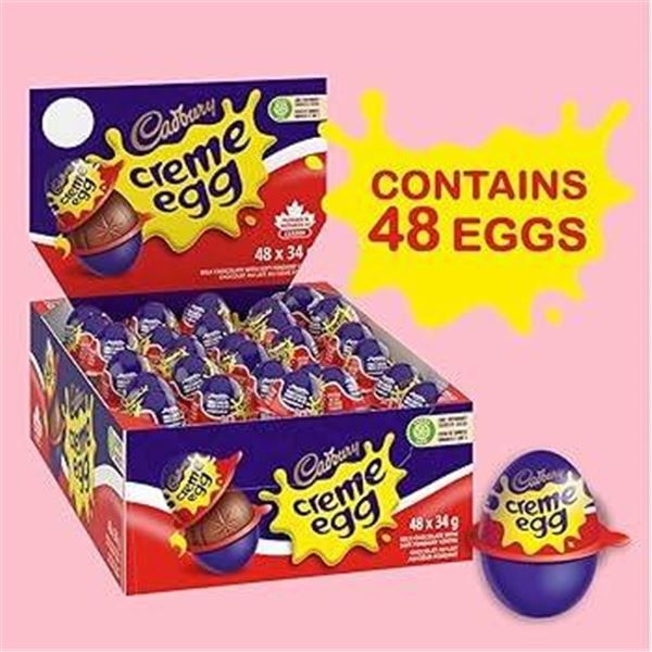 Cadbury Creme Egg Display Case with 48 Units, 34g Each
