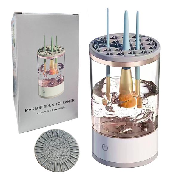 LOT OF 2 Electric Makeup Brush Cleaner with Spin Function