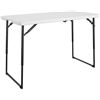 Image 1 : 4ft Adjustable Height Folding Table with Blow Molded Top