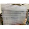 Image 3 : 4 Clear Storage Bins with Black Handles
