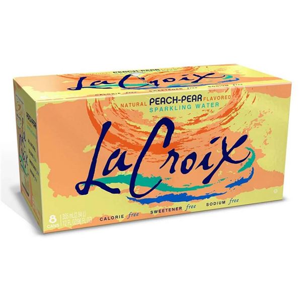 LaCroix Peche-Poire Sparkling Water 24 Cans – 355 mL Each
