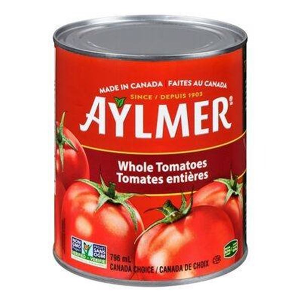 Aylmer Whole Tomatoes Cans – 8 Pack, 796 mL Each