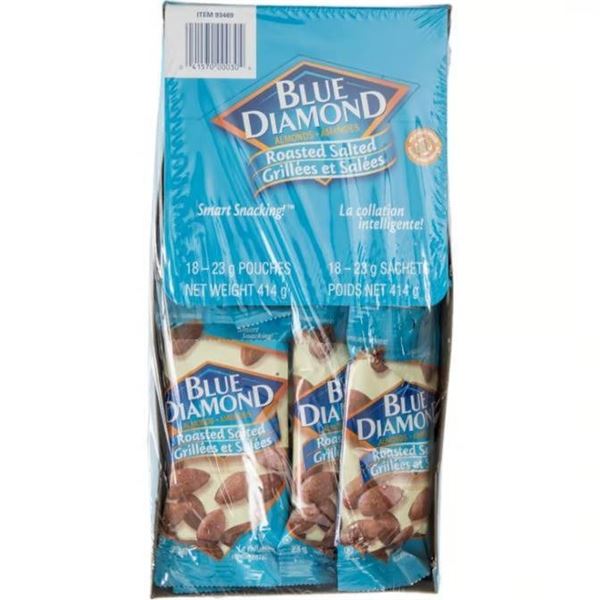Blue Diamond Almonds Roasted Salted 3 x 18-Pack, 414g