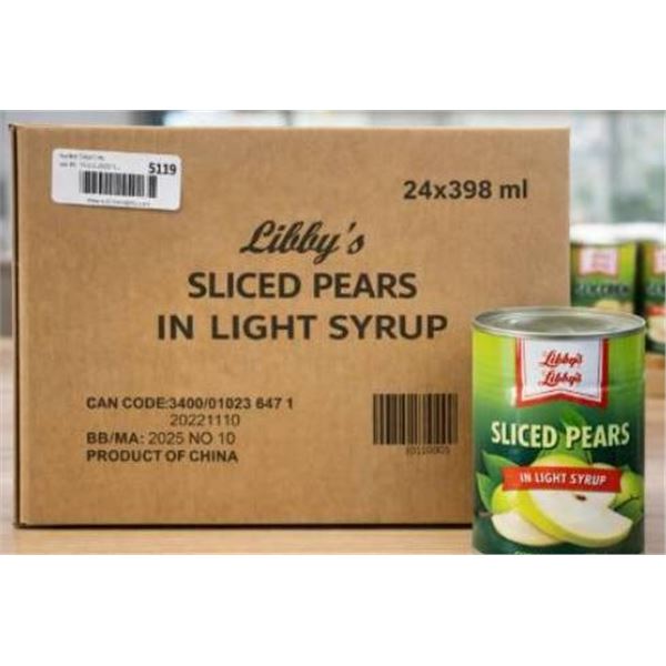Libby’s Sliced Pears in Light Syrup, 24×398 ml, Product of China