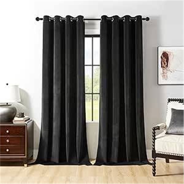 2-Piece Velvet Curtain Set, 52 x 84 Inches, X003JEPRID