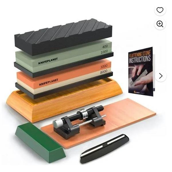 Knife Planet Premium Whetstone Set 400/1000 3000/8000 Grit