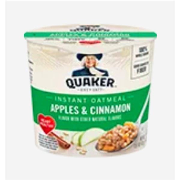 Quaker Apples and Cinnamon Instant Oatmeal Cups – 24 Pack