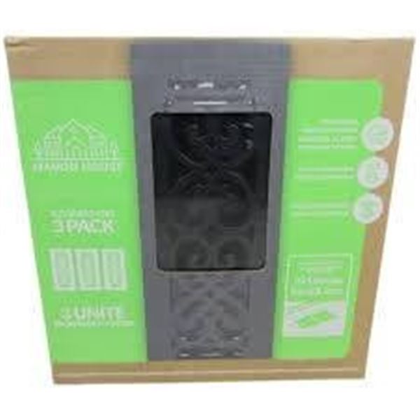 Manor House 3-Pack Floor Register Covers 3x10in Black