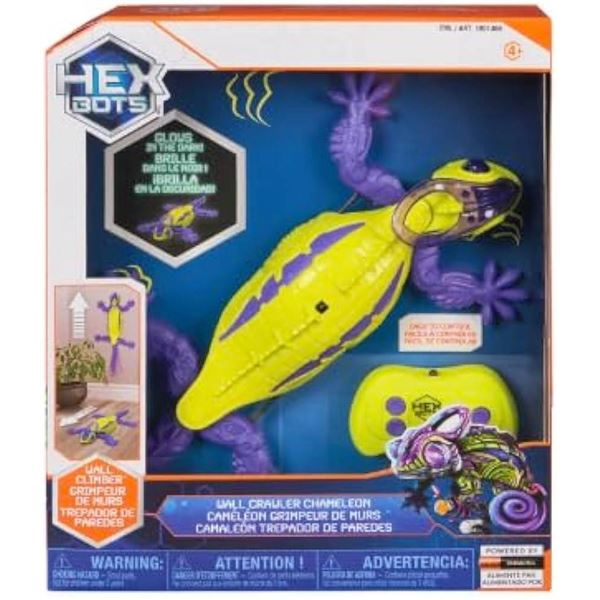 Hexbug Remote Control Wall Crawler Chameleon With LED Lights