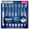 Image 1 : Oral-B CrossAction Medium Bristle Toothbrushes, Pack of 8