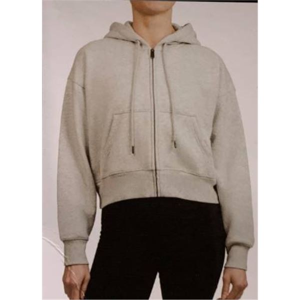 Tuff Athletics Women’s Gray Zip-Up Hoodie, Size Small